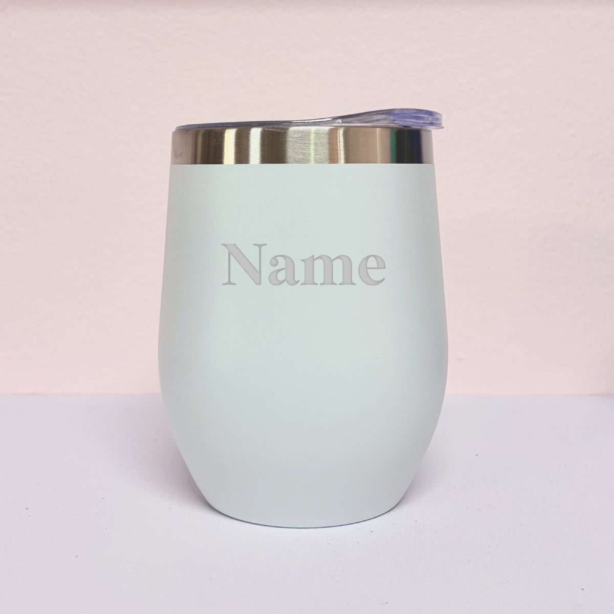 Personalised Engraved Wine Tumbler - White
