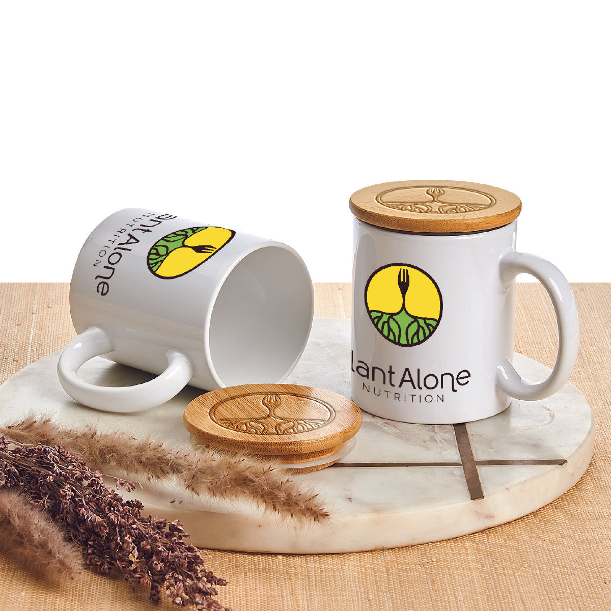 Okiyo Sozo Bamboo & Ceramic Sublimation Coffee Mug - 330ml