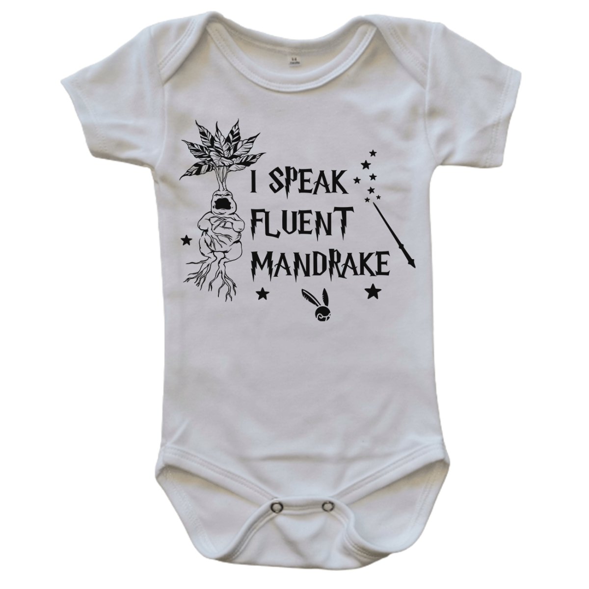 I Speak Fluent Mandrake Onesie - Short Sleeve - La Luna Studio - Bespoke Personalised Gifting