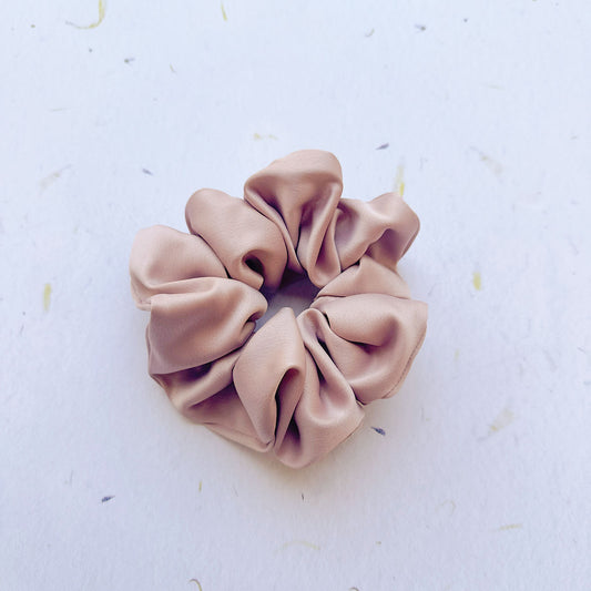 Dutchess Satin Scrunchie - Blush