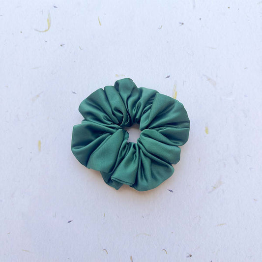 Dutchess Satin Scrunchie - Emerald