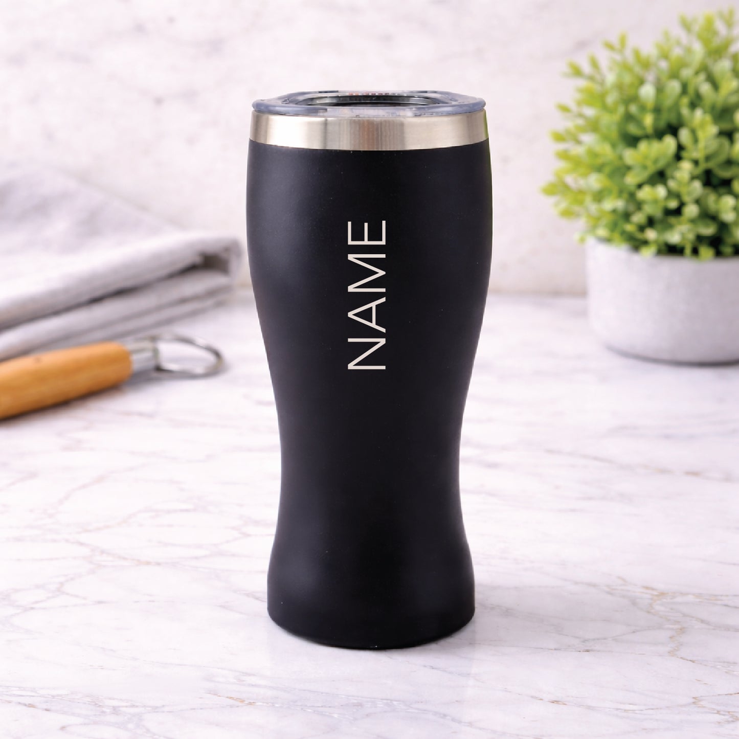 Engraved Stainless Steel Draft Beer Tumbler - 380ml