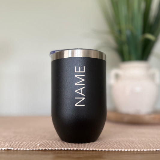 Engraved Gin Tumbler 355ml Black