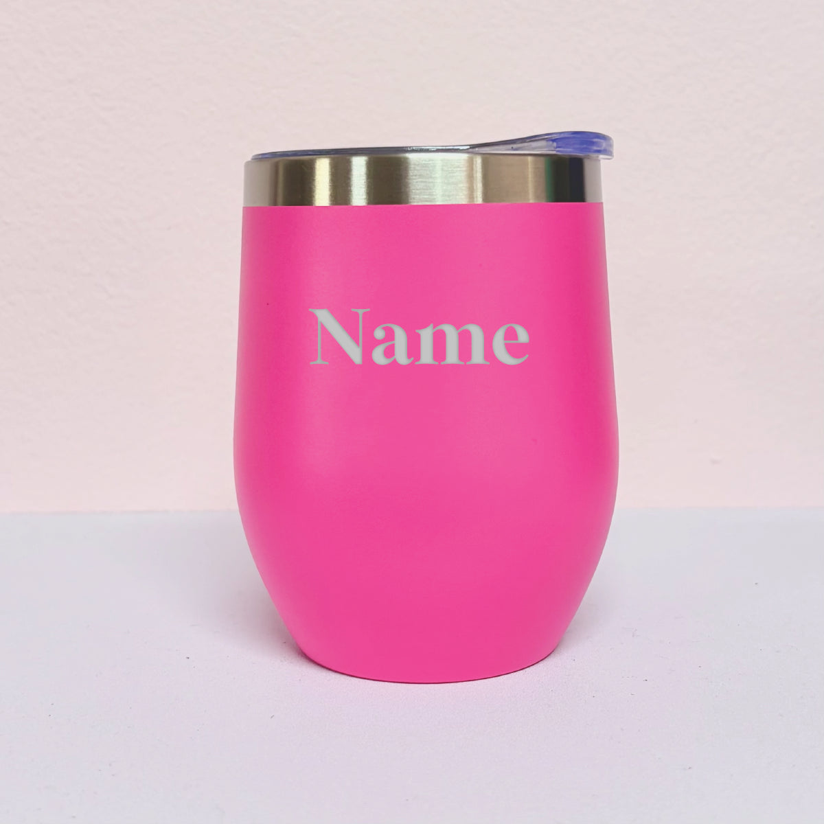 Personalised Engraved Wine Tumbler - Pink