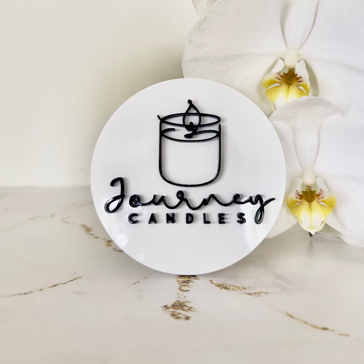 Mini Logo Acrylic Sign - Social Media Watermark 10cm