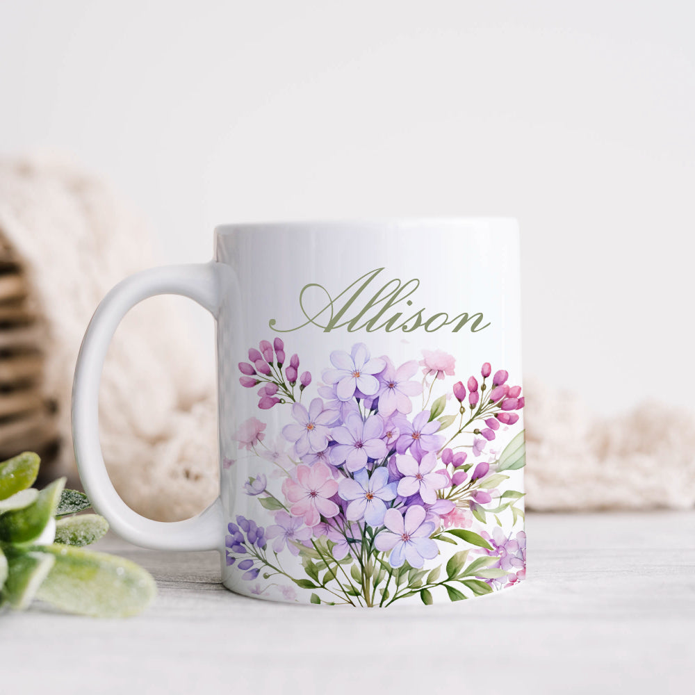 Personalised Dainty Floral Mug - 330ml
