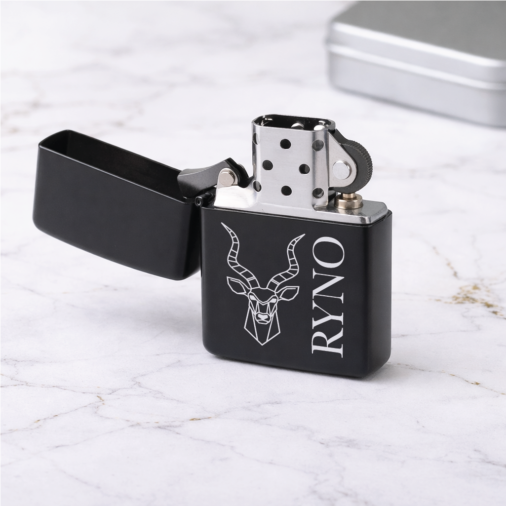 Custom Engraved Lighter - Kudu