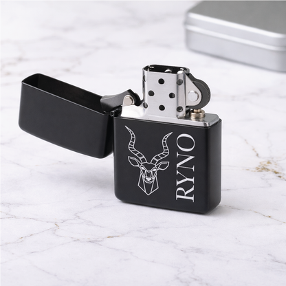Custom Engraved Lighter - Kudu