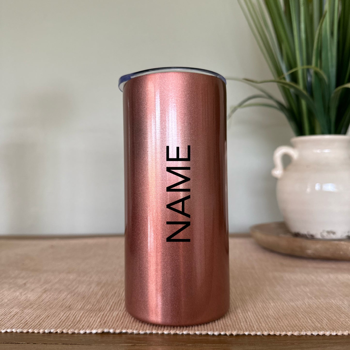 Personalised Short Tumbler - Rose Gold