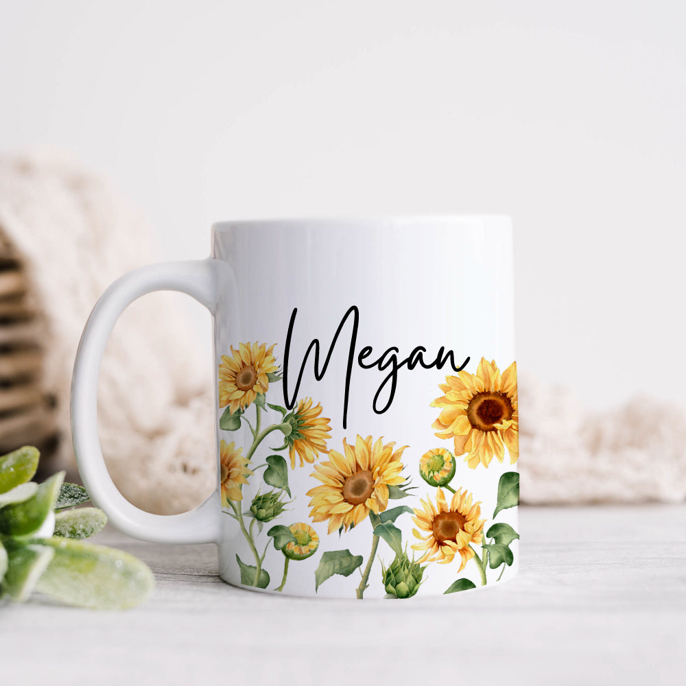 Personalised Sunflower Mug - 330ml