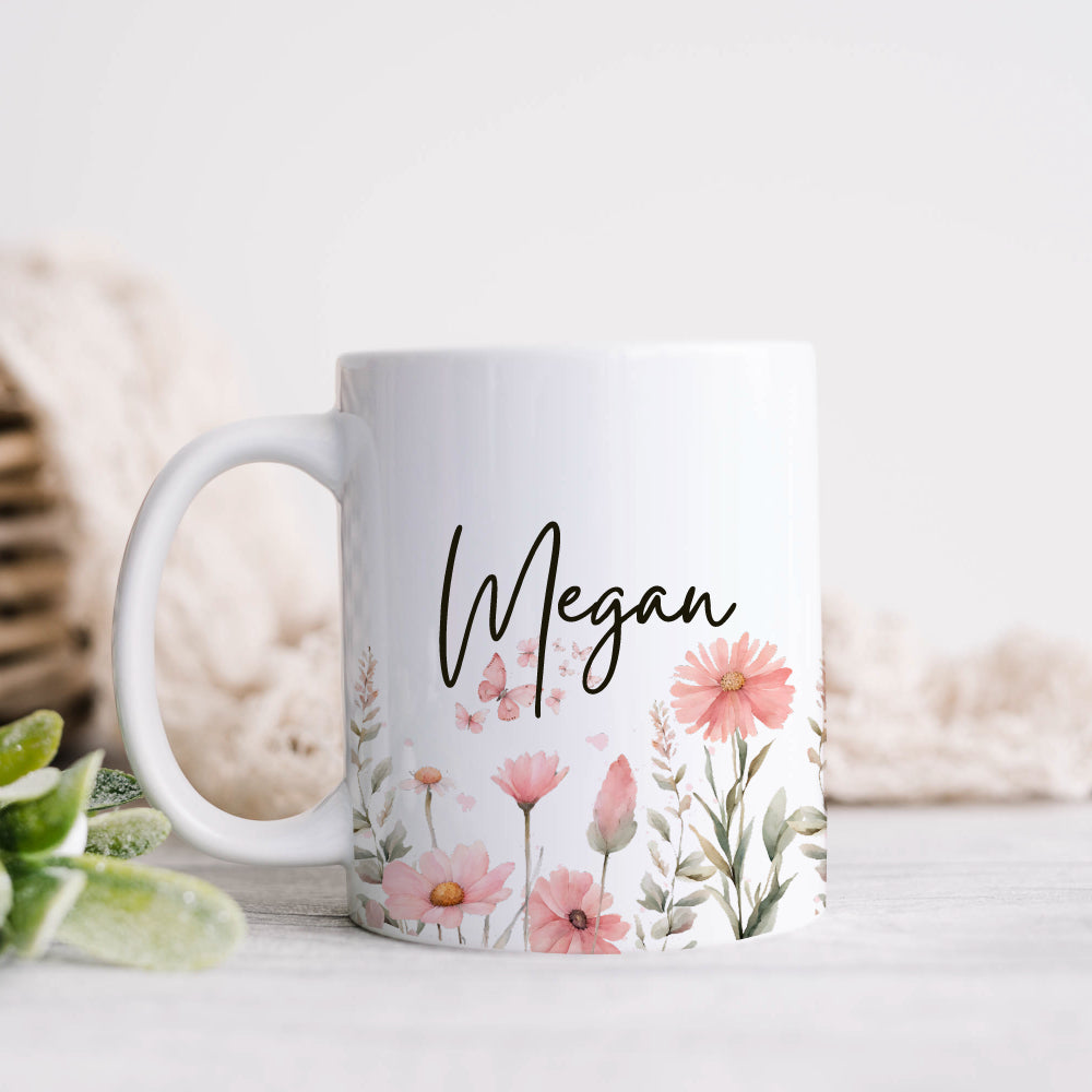 Personalised Wild Flower Mug - 330ml