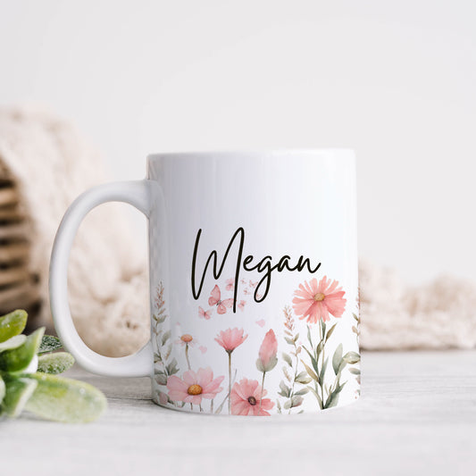 Personalised Wild Flower Mug - 330ml