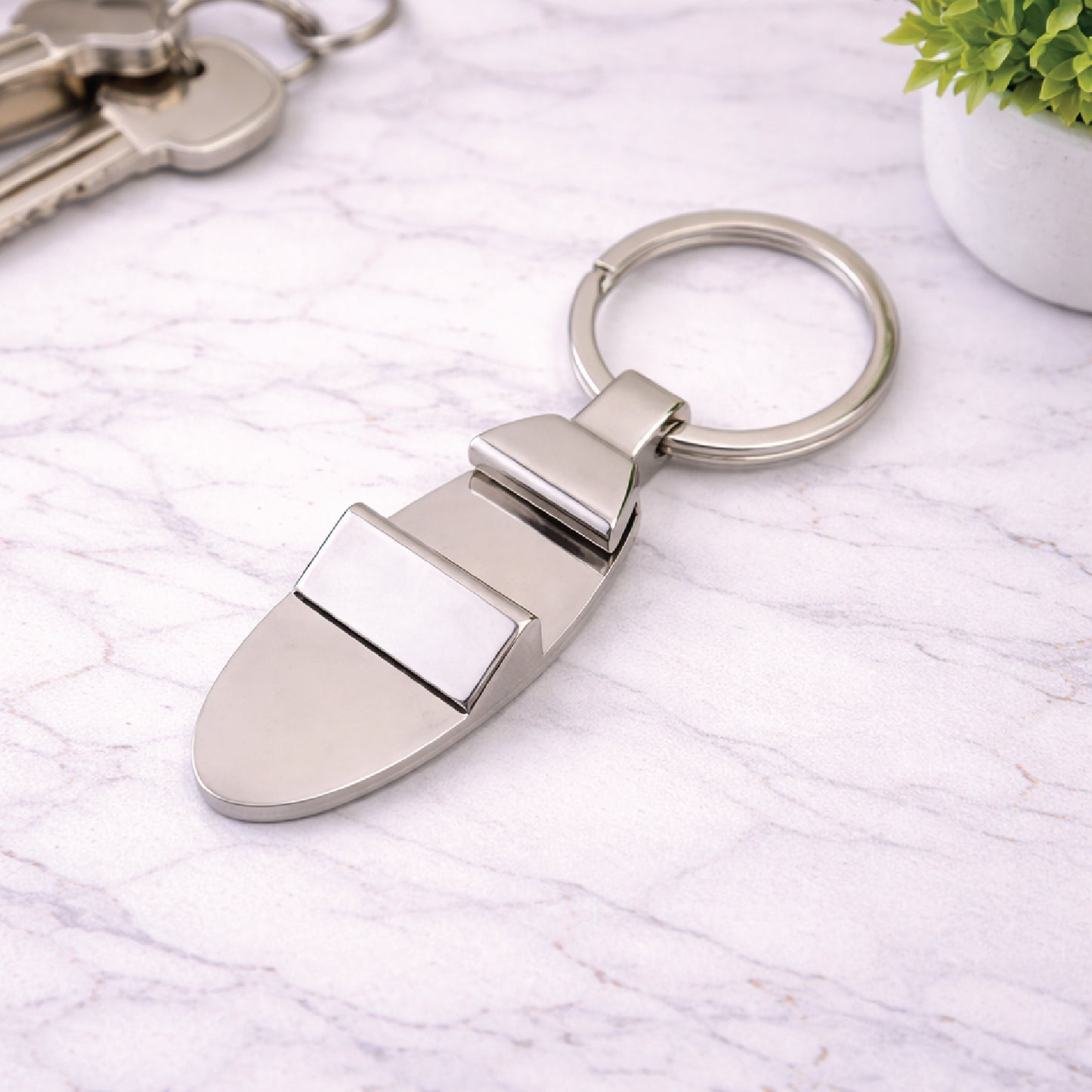 Printed Oval Bottle Opener Keyring
