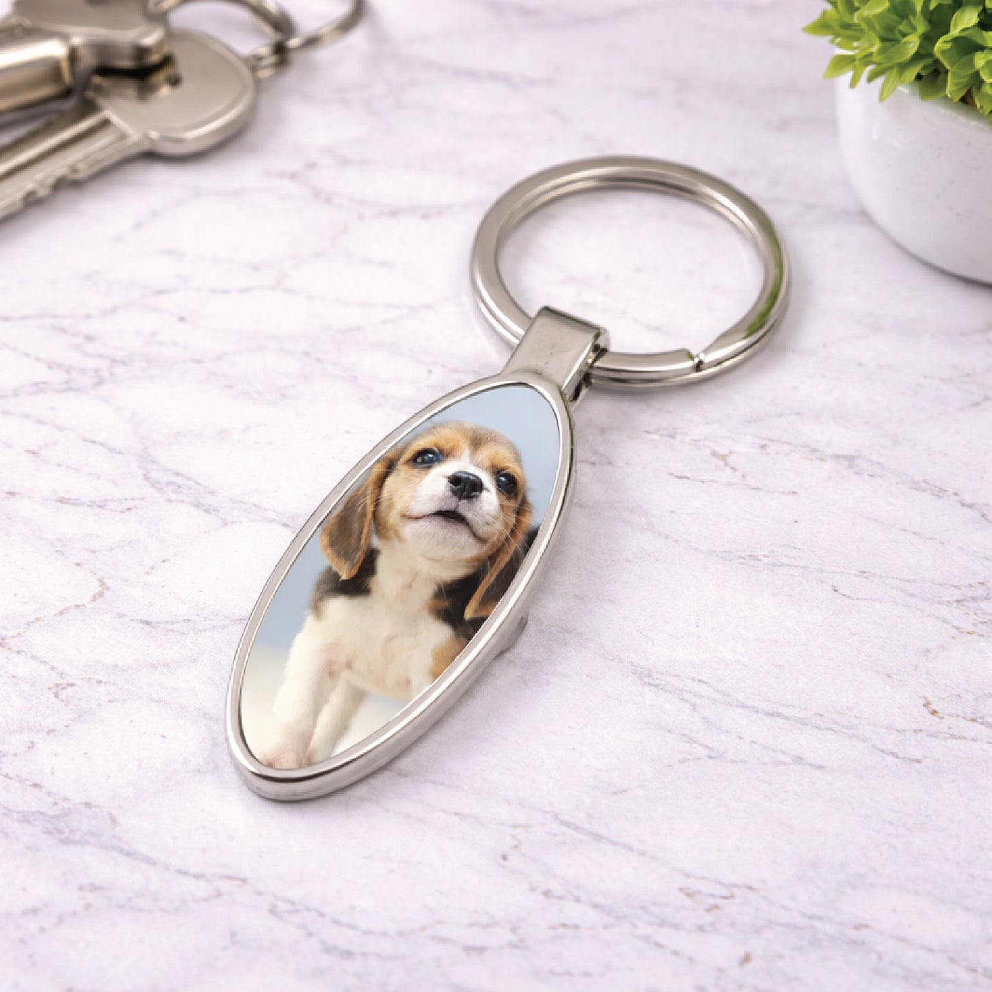 Printed Oval Bottle Opener Keyring